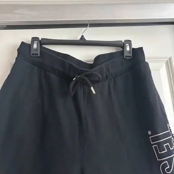 Diesel UMLB-PAN CALZONCINI Black Drawstring Sweat Shorts Mens XL Lounge - Picture 3 of 12